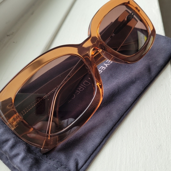 Rectangle Brown Clear Sunglasses - Picture 6 of 7